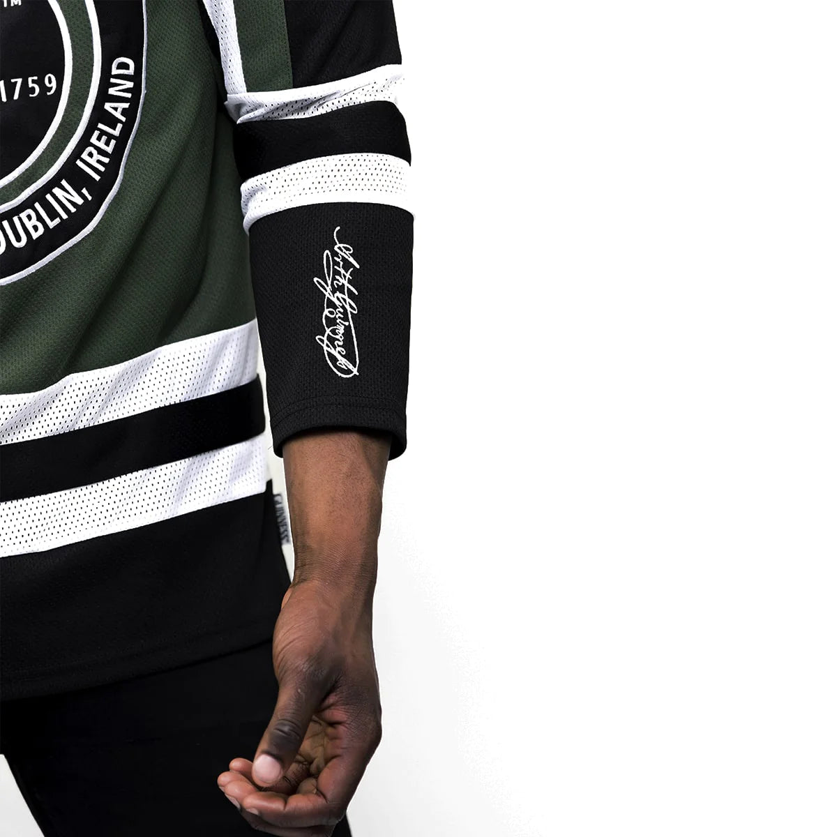 Green & White Guinness Harp - Hockey Jersey