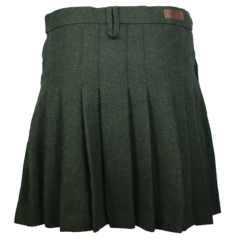 green wool kilt