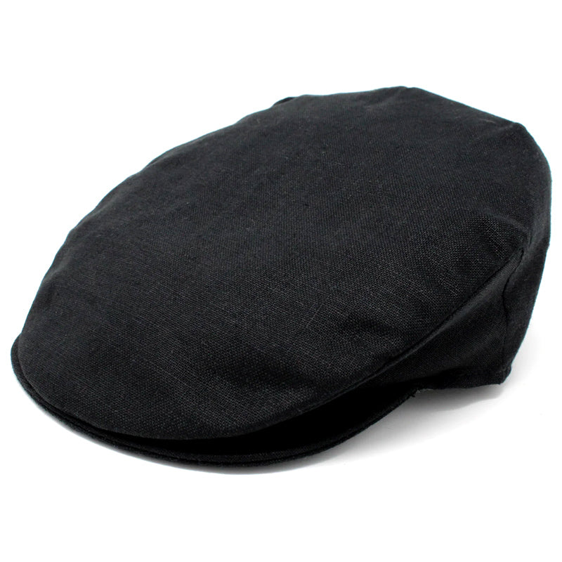 Flat Cap - Linen (Black)