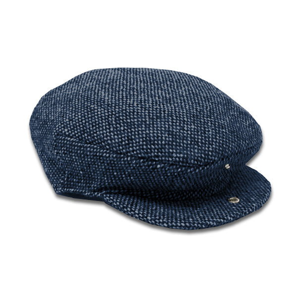 Woolen Flat Cap - Tweed / Wool (Blue)